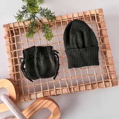 kit touca e luva- verde militar kit touca e luva- verde militar